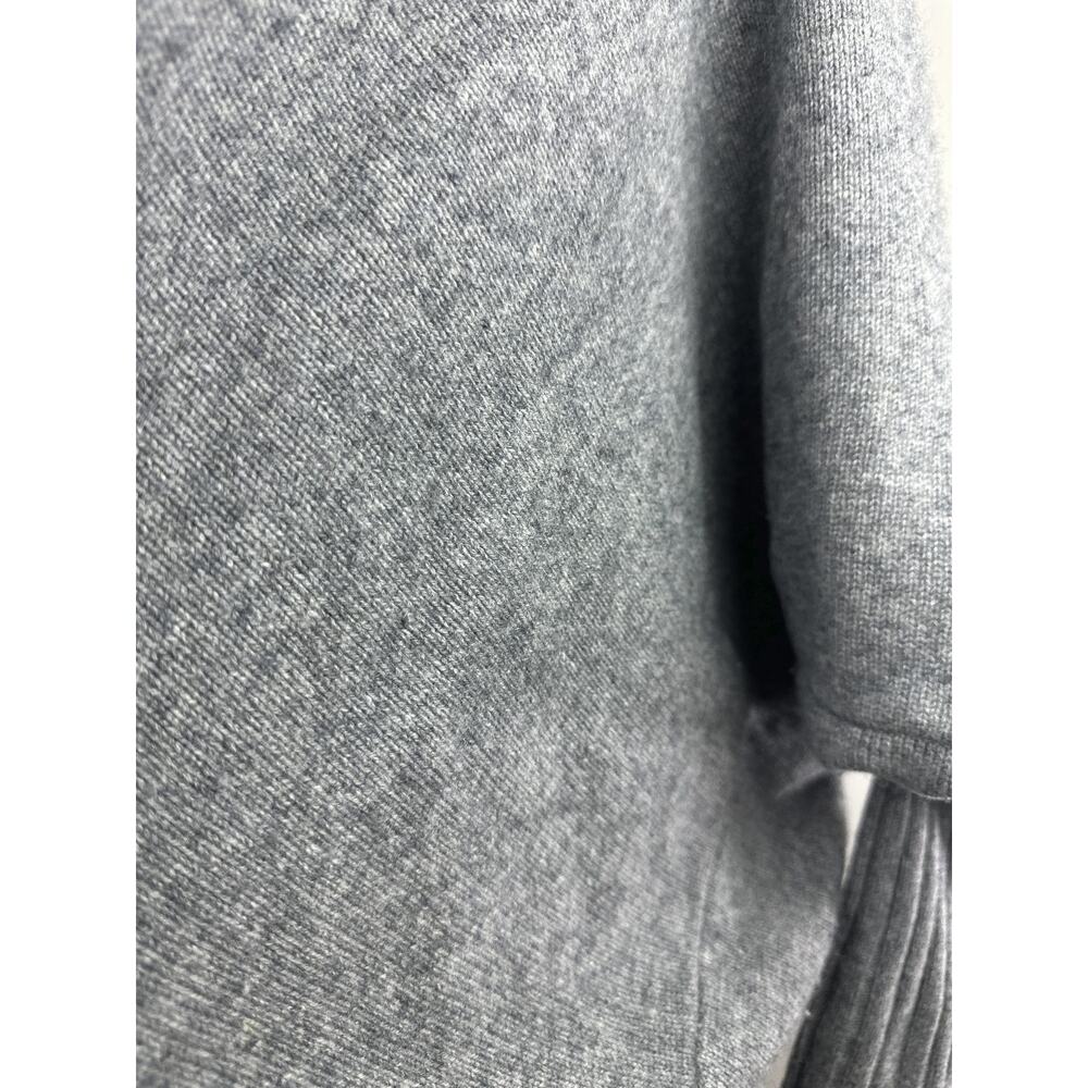 Nordstrom Collection 100% Cashmere Gray Cowl Neck Poncho Sweater Oversized XS/S - Picture 12 of 14